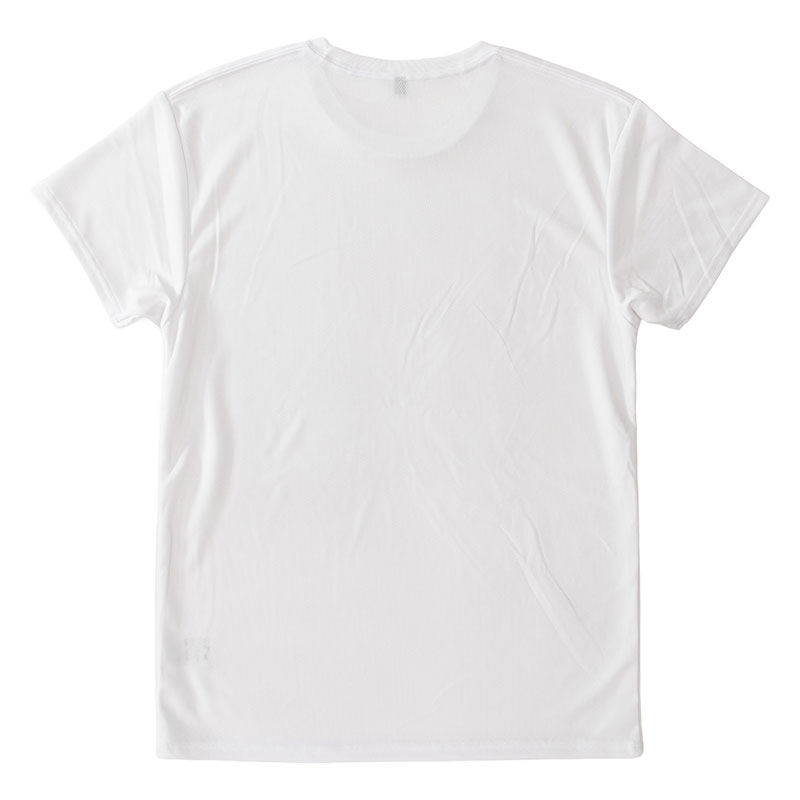 メンズ 涼感インナー 半袖 丸首 ホワイト