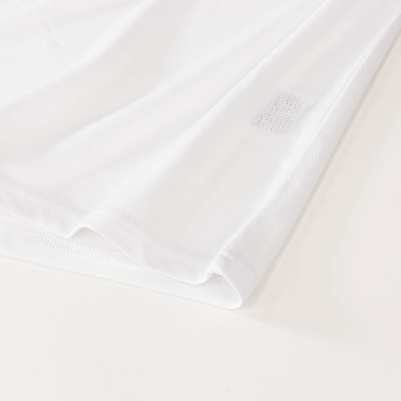 メンズ 涼感インナー 半袖 丸首 ホワイト