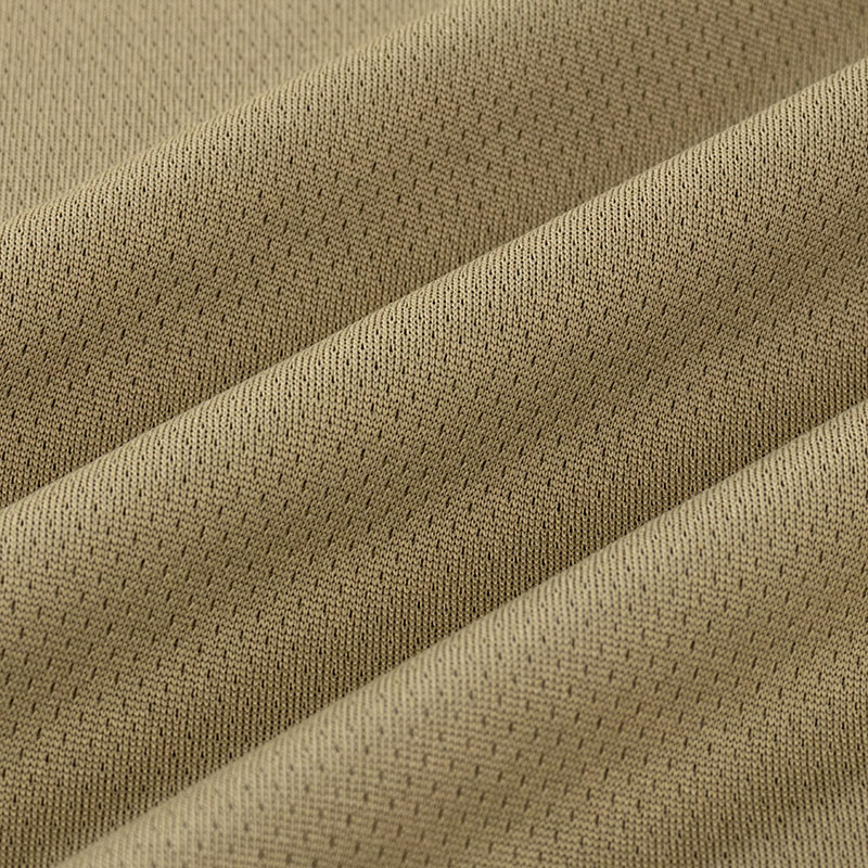 メンズ 涼感インナー 半袖 丸首 カーキ