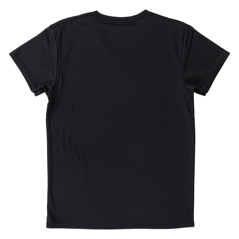 メンズ 涼感インナー 半袖 V首 ブラック