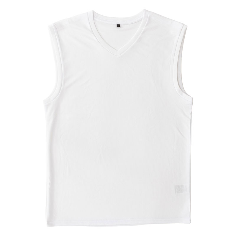 メンズ 涼感インナー V首 サーフ ホワイト