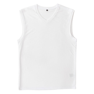 メンズ 涼感インナー V首 サーフ ホワイト