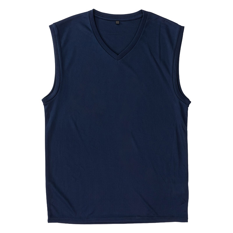 メンズ 涼感インナー V首 サーフ ネイビー