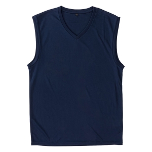 メンズ 涼感インナー V首 サーフ ネイビー