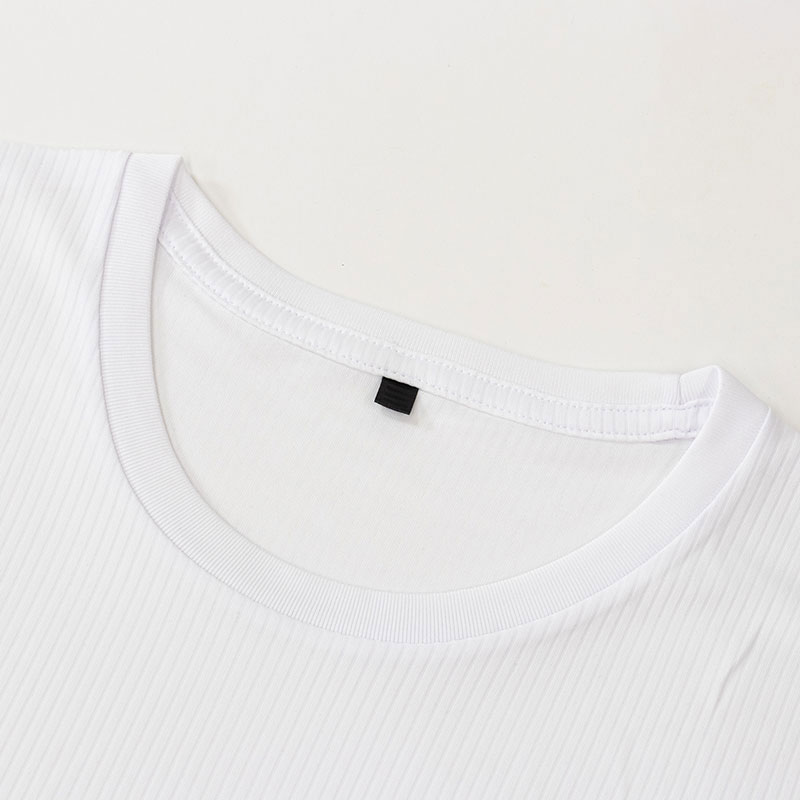 メンズ 涼感インナー 半袖 丸首 ホワイト