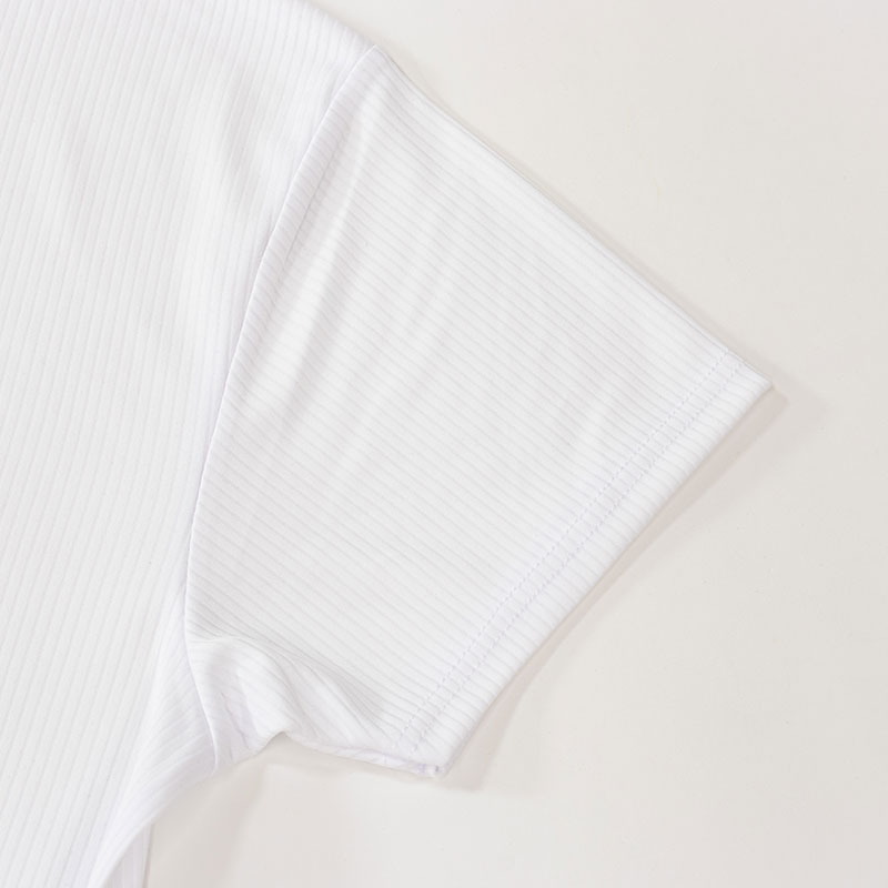 メンズ 涼感インナー 半袖 丸首 ホワイト