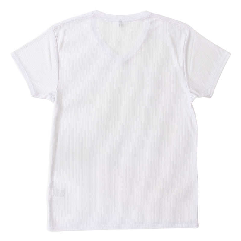 メンズ 涼感インナー 半袖 V首 ホワイト