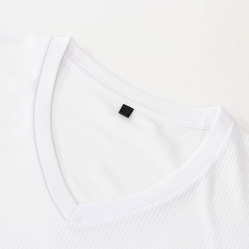 メンズ 涼感インナー 半袖 V首 ホワイト