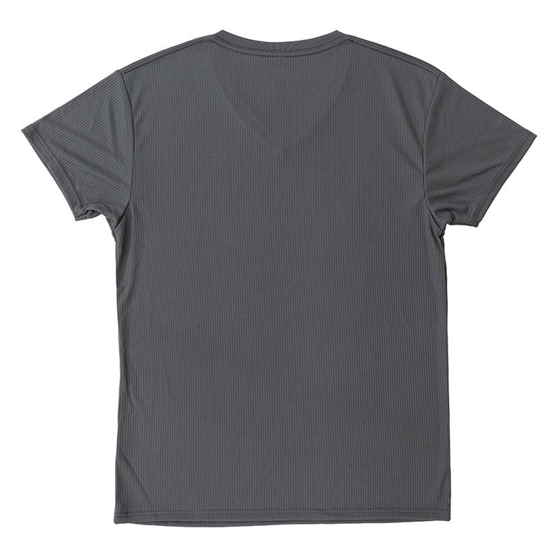 メンズ 涼感インナー 半袖 V首 チャコール