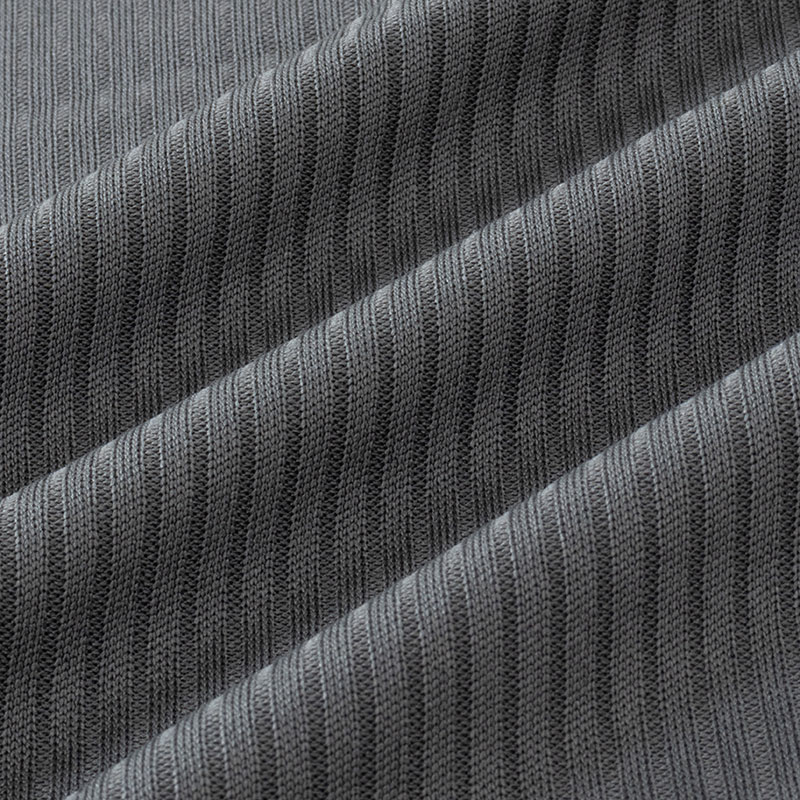 メンズ 涼感インナー 半袖 V首 チャコール