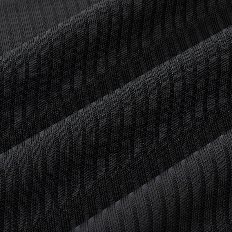 メンズ 涼感インナー 半袖 V首 ブラック