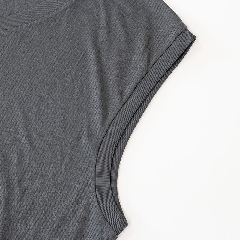 メンズ 涼感インナー V首 サーフ チャコール