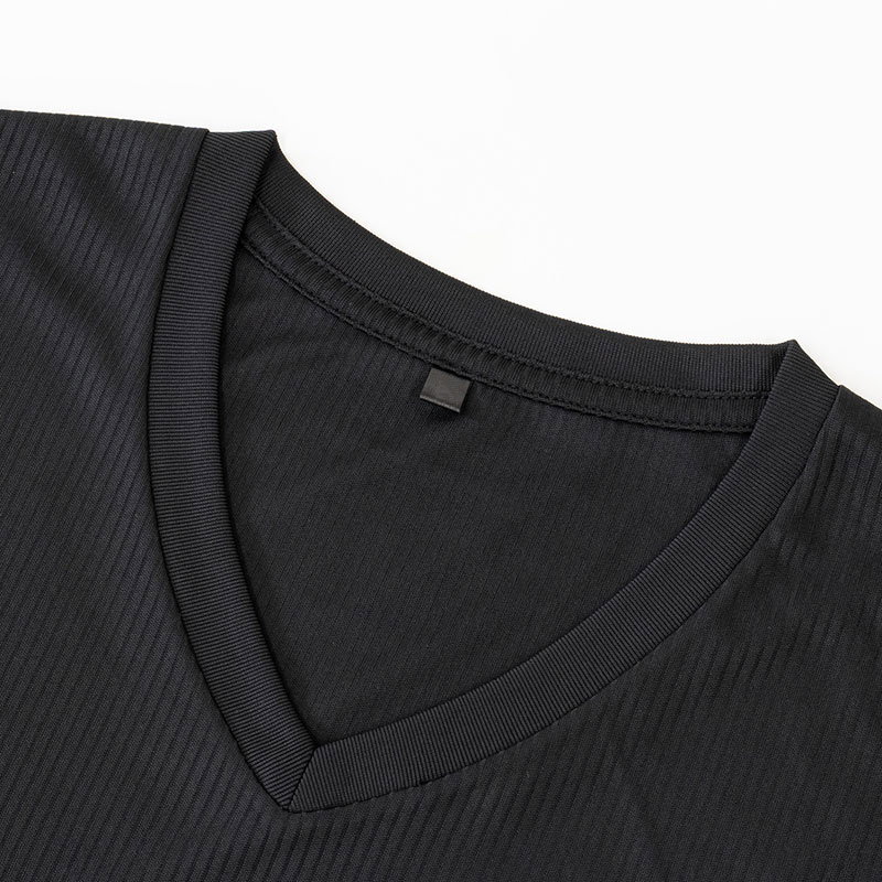 メンズ 涼感インナー V首 サーフ ブラック