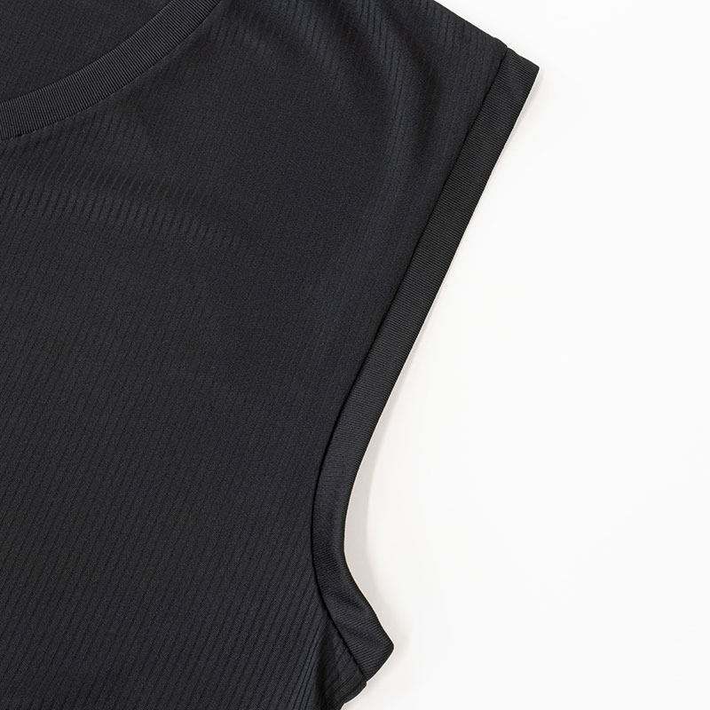 メンズ 涼感インナー V首 サーフ ブラック