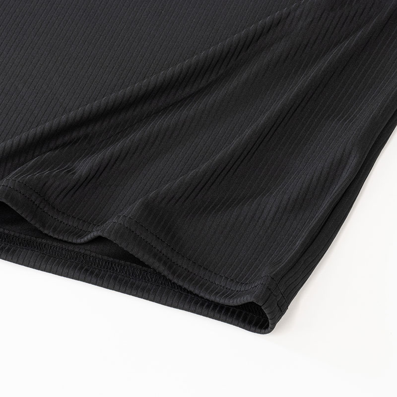 メンズ 涼感インナー V首 サーフ ブラック