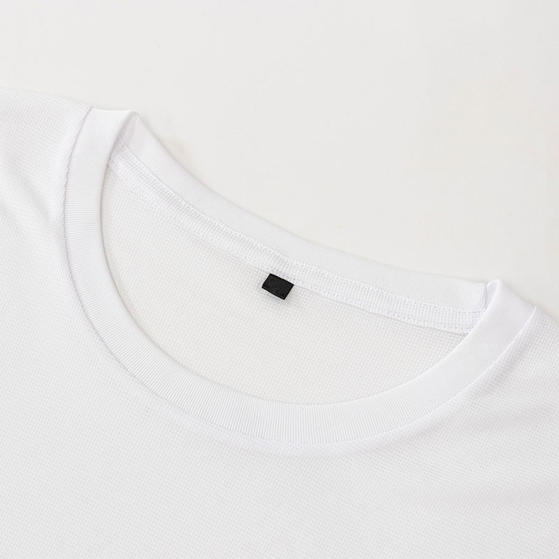 メンズ 涼感インナー 半袖 丸首 ホワイト
