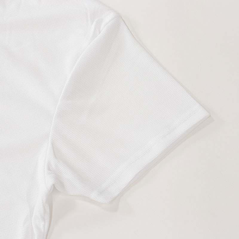 メンズ 涼感インナー 半袖 丸首 ホワイト