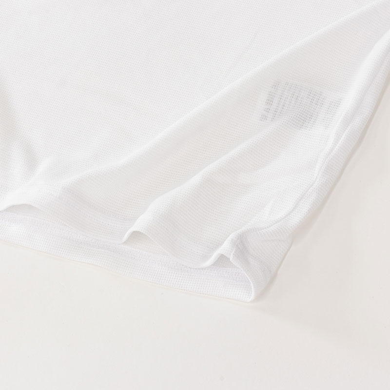 メンズ 涼感インナー 半袖 丸首 ホワイト