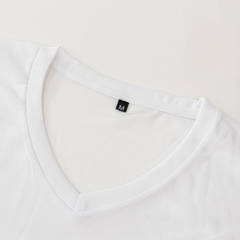 メンズ 涼感インナー 半袖 V首 ホワイト