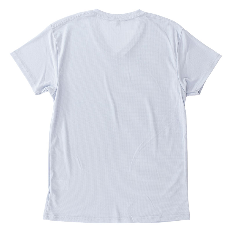 メンズ 涼感インナー 半袖 V首 サックス