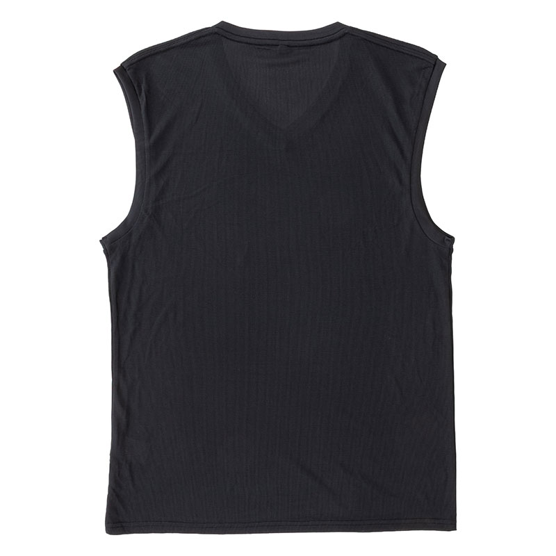 メンズ 涼感インナー サーフ V首 ブラック