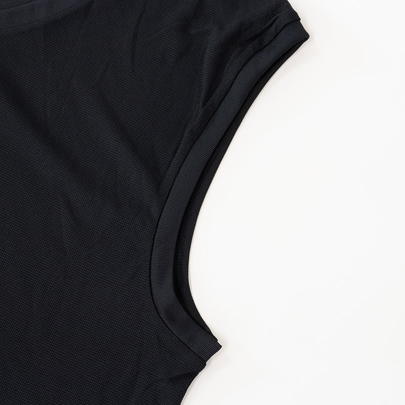 メンズ 涼感インナー サーフ V首 ブラック