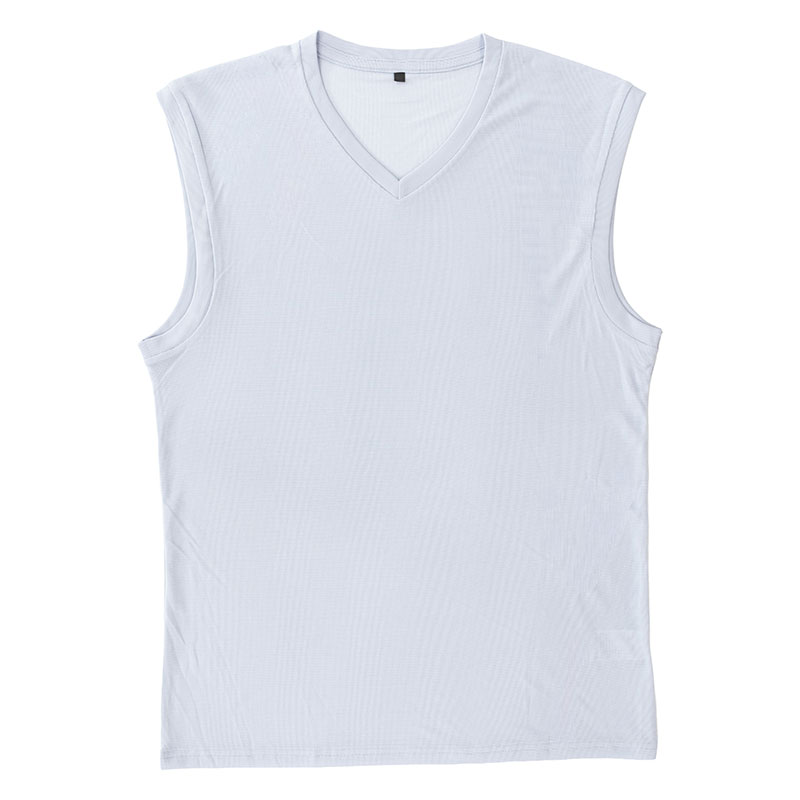 メンズ 涼感インナー サーフ V首 サックス