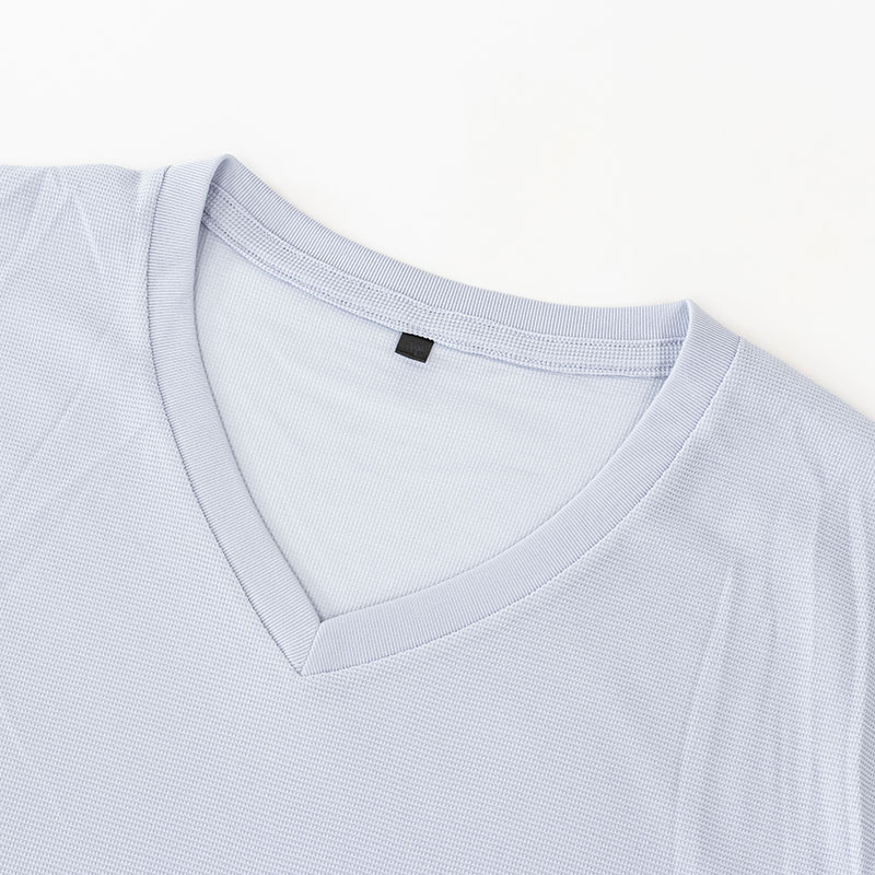 メンズ 涼感インナー サーフ V首 サックス