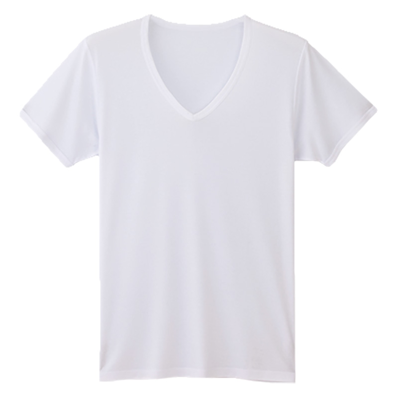 【お取り寄せ商品】メンズ 軽量 DRY インナー 半袖 V首(3枚組)ホワイト