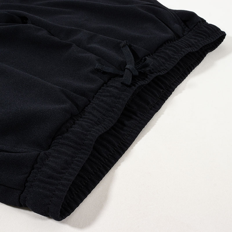 メンズ 梨地 ロングパンツ ブラック