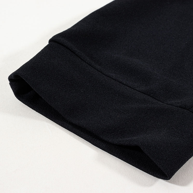 メンズ 梨地 ロングパンツ ブラック