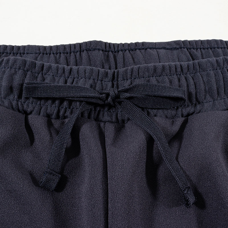 メンズ 梨地 ロングパンツ ネイビー