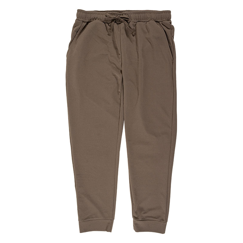 メンズ 梨地 ロングパンツ ブラウン