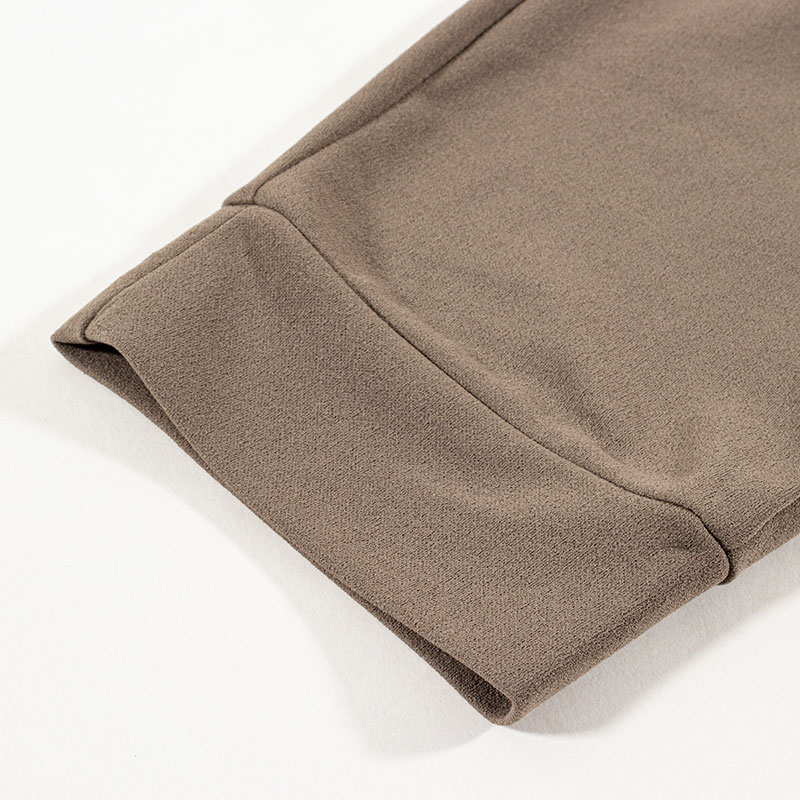 メンズ 梨地 ロングパンツ ブラウン