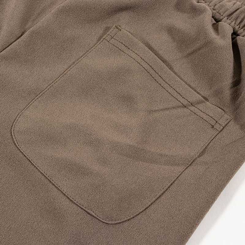 メンズ 梨地 ロングパンツ ブラウン