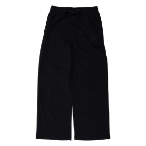 レディース 梨地 ロングパンツ ブラック