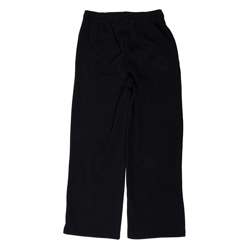 レディース 梨地 ロングパンツ ブラック