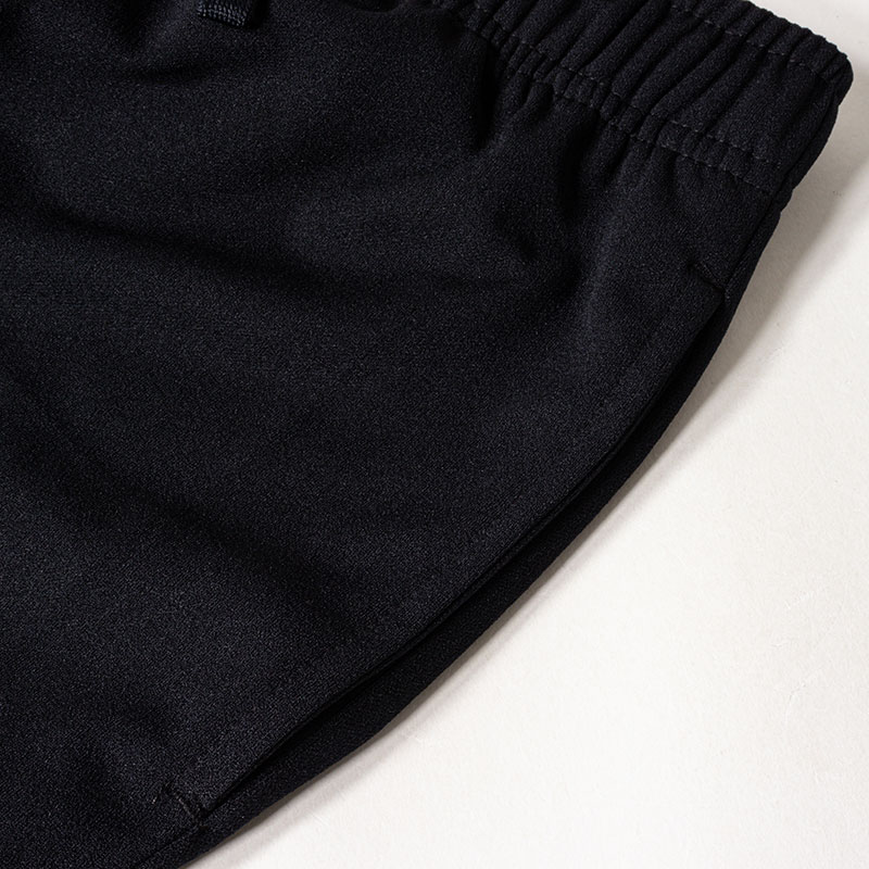 レディース 梨地 ロングパンツ ブラック