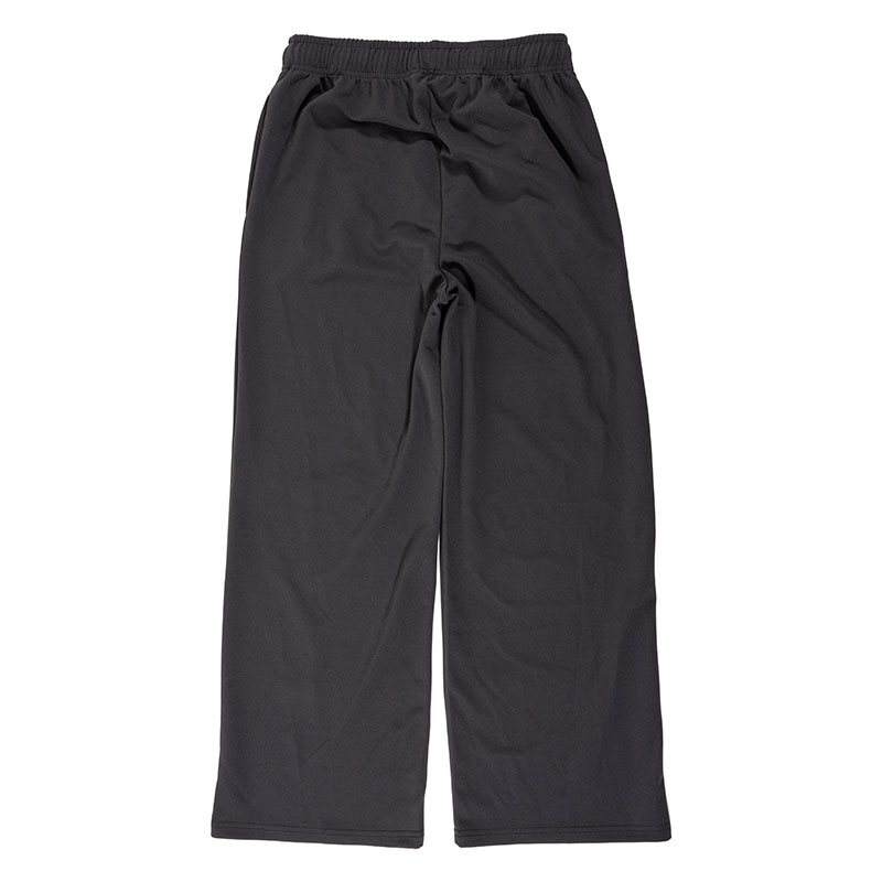 レディース 梨地 ロングパンツ チャコール