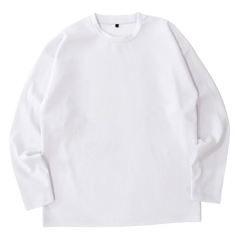 メンズ 冷感 DRY 長袖 Tシャツ ホワイト