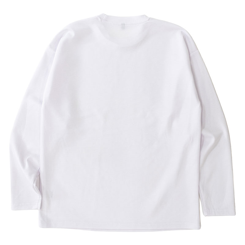 メンズ 冷感 DRY 長袖 Tシャツ ホワイト