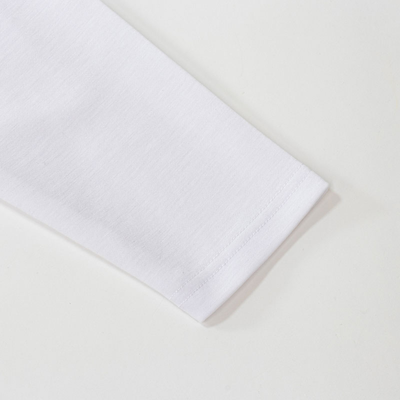 メンズ 冷感 DRY 長袖 Tシャツ ホワイト