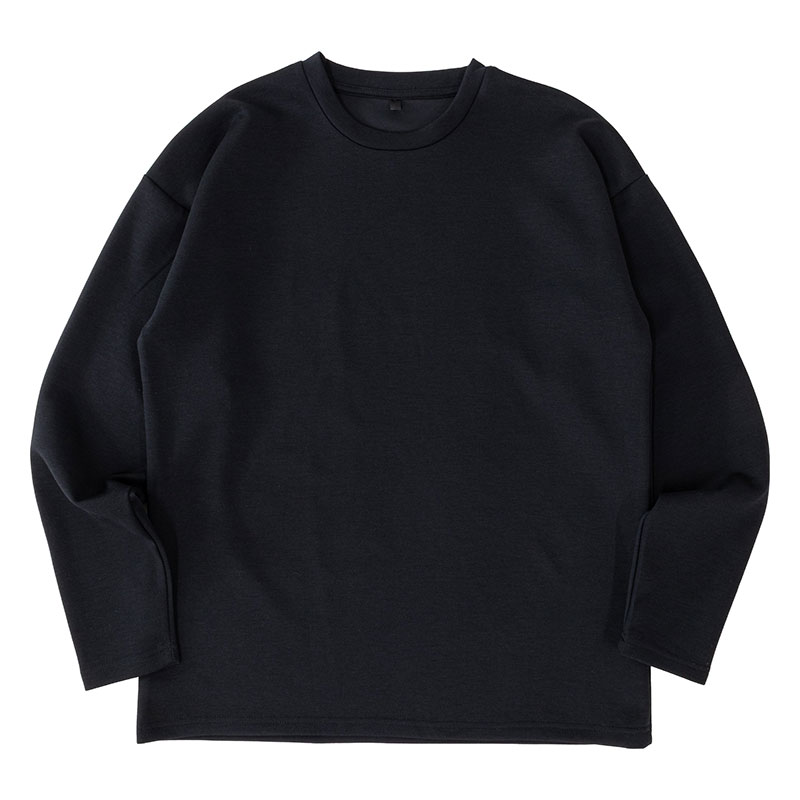 メンズ 冷感 DRY 長袖 Tシャツ ブラック