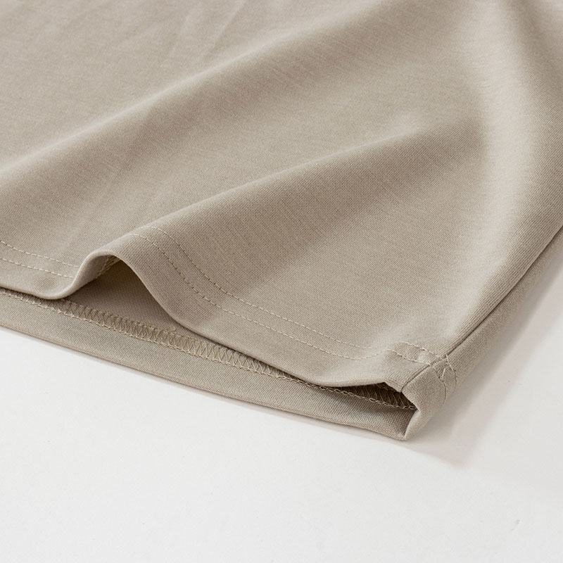 メンズ 冷感 DRY 長袖 Tシャツ ベージュ