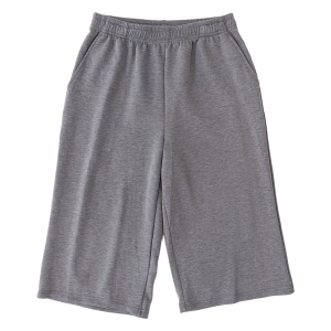 レディース 冷感 DRY ルーム7分パンツ 杢グレー