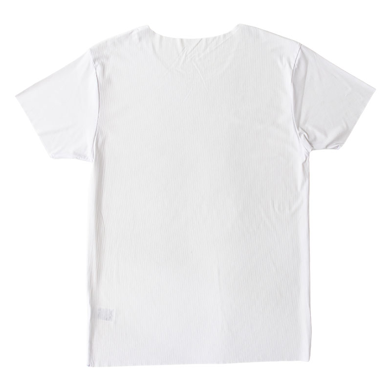 メンズ 冷感 シームレスインナー 半袖 丸首 ホワイト