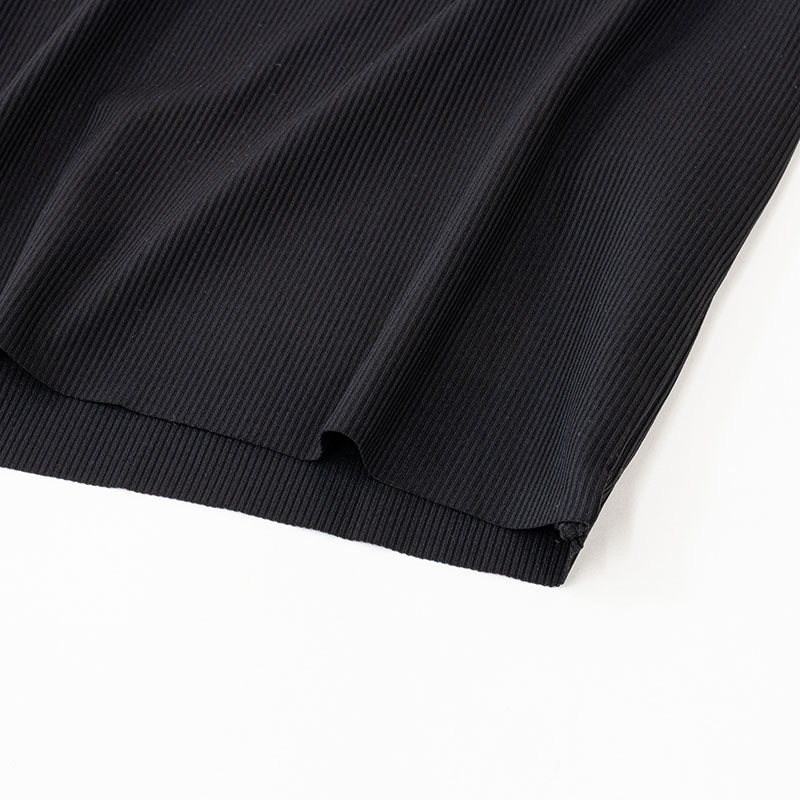 メンズ 冷感 シームレスインナー 半袖 V首 ブラック