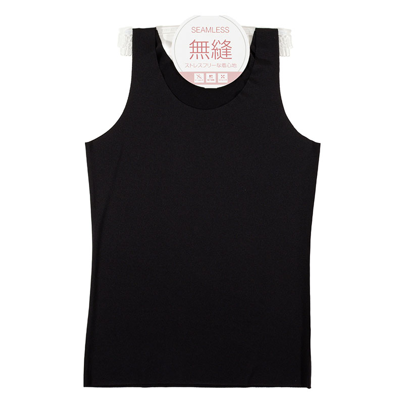 レディース シームレスインナー タンクトップ ブラック