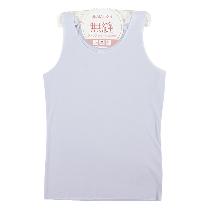 レディース シームレスインナー タンクトップ サックス