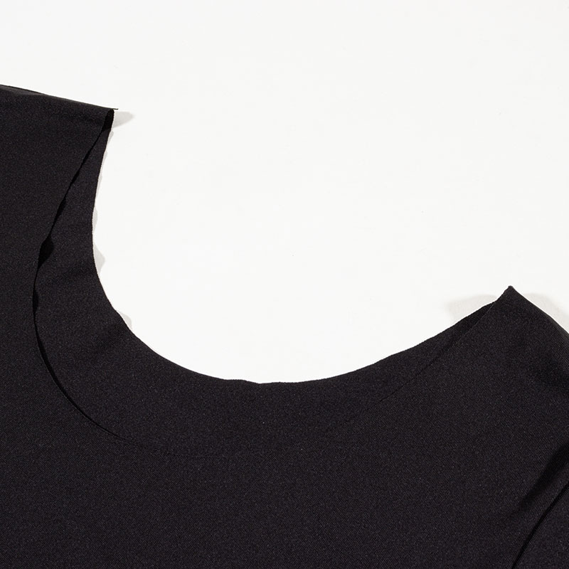 レディース シームレスインナー フレンチ袖 ブラック
